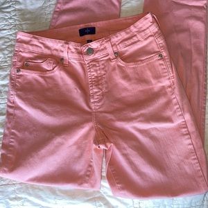 NYDJ pink ankle high rise slim straight jeans 4